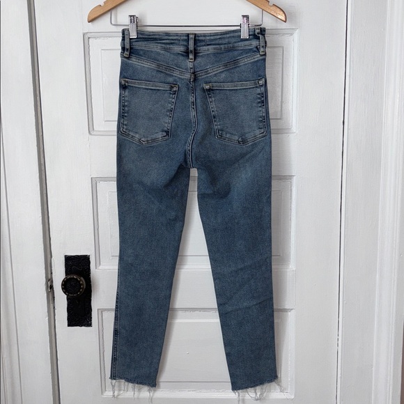 FREE PEOPLE SIERRA HIGH RISE SKINNY JEANS RAW HEM - Picture 5 of 11